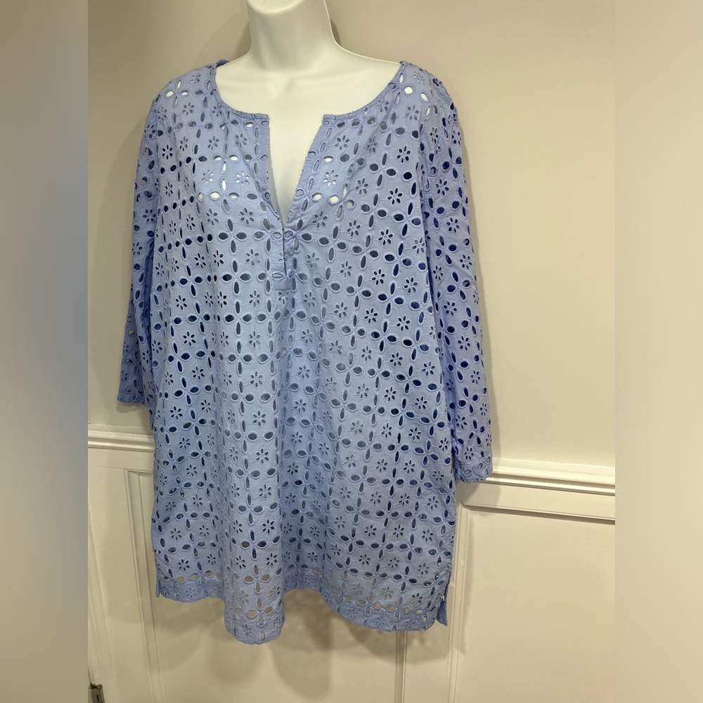 J. Crew Laser Cut Beach Cover Up